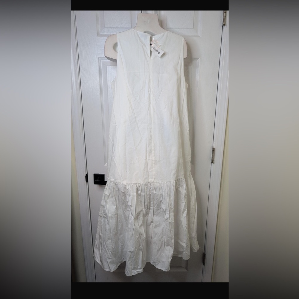 The Drop Ilana Sleeveless Poplin Maxi Dress – White, Medium (NWT) - Picture 7 of 9
